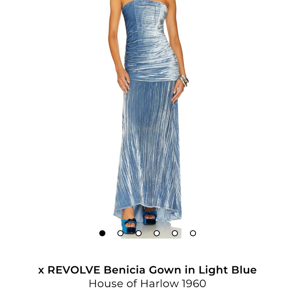 House of Harlow 1960 Light Blue Strapless Dress